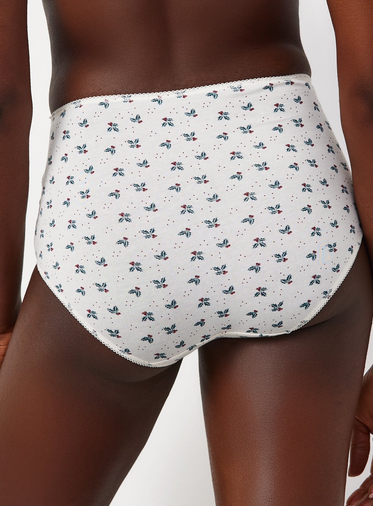 Christmas Holly Full Briefs 5 Pack 14 - Image 4 thumbnail